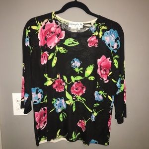 Floral Patterned Silk Top